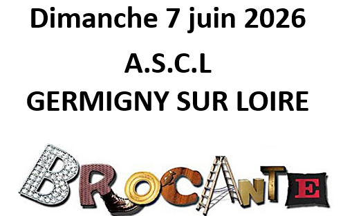affiche brocante ASCL Germigny-sur-Loire le dimanche 7 juin 2026